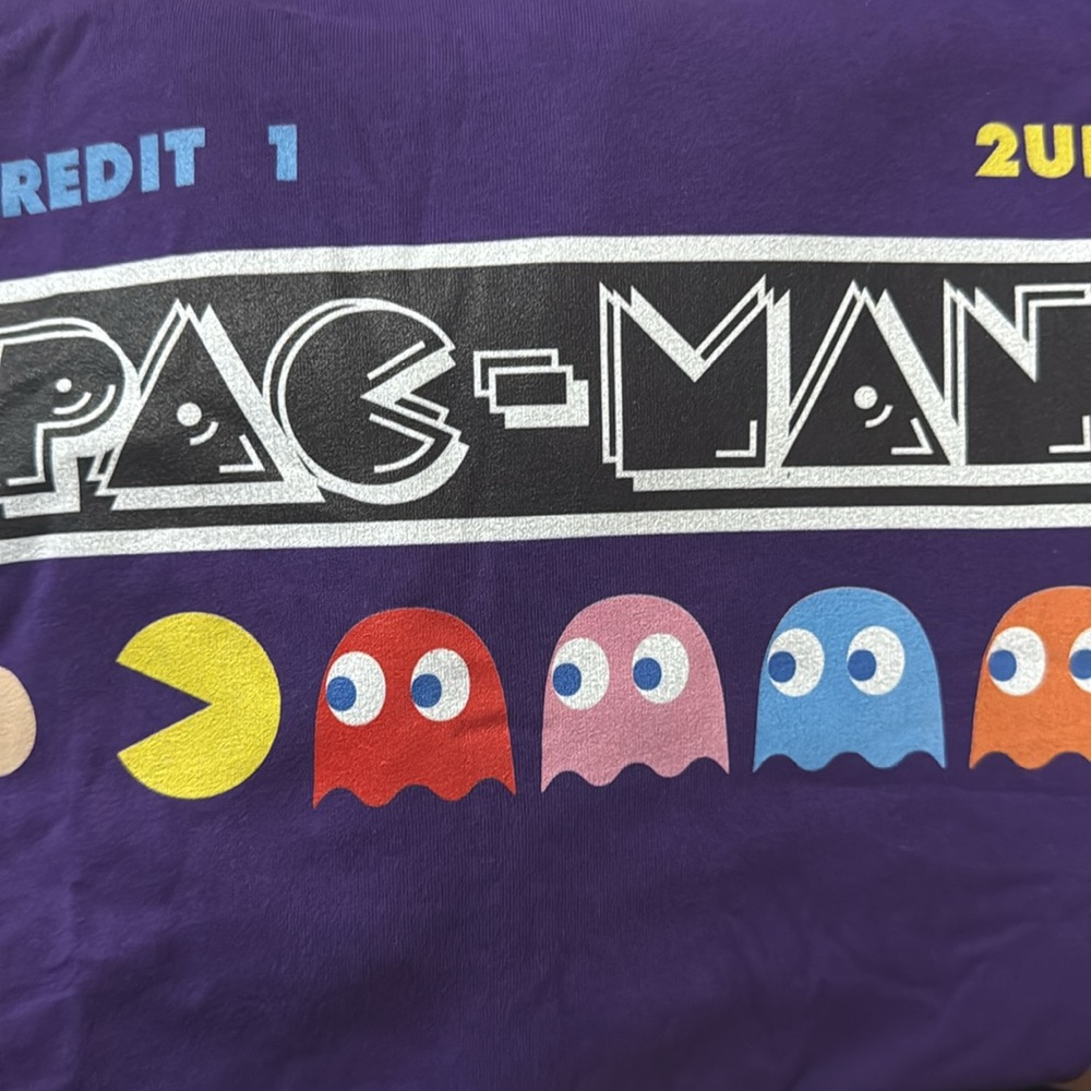 NWT Officially Licensed Pac-Man Graphic Short Sleeve Tee 100% Cotton Sz Large - Picture 6 of 6
